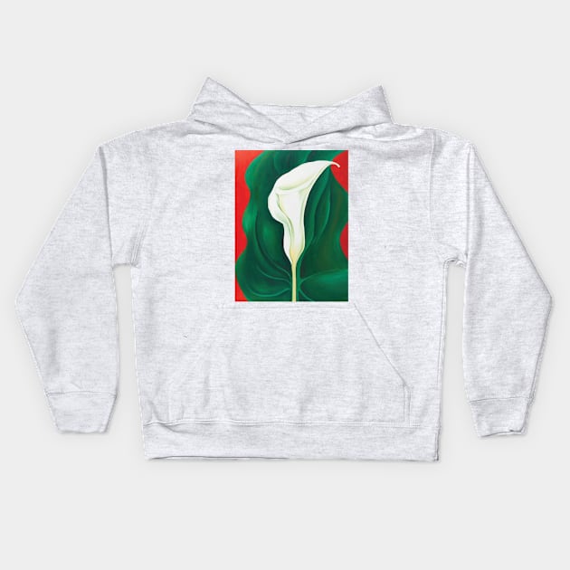 georgia okeeffe Kids Hoodie by QualityArtFirst